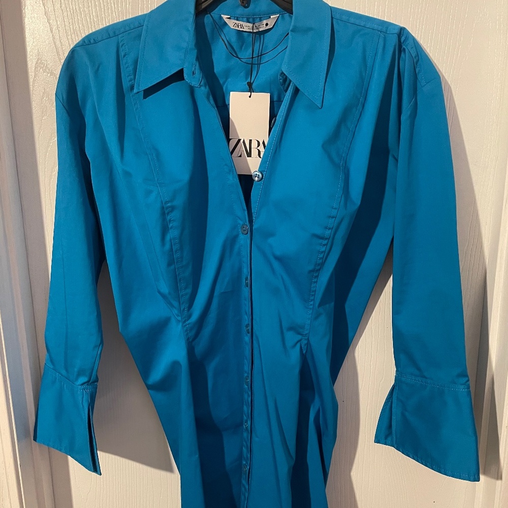 Zara Button Down Shirt Dress